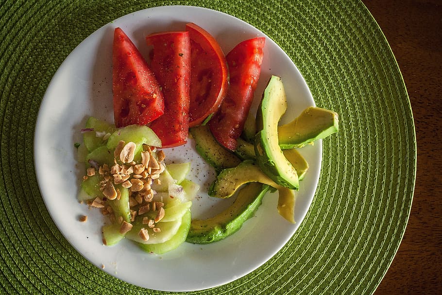 Avocado Salad, food and Drink, diet, salads, healthy eating, vegetable, HD wallpaper