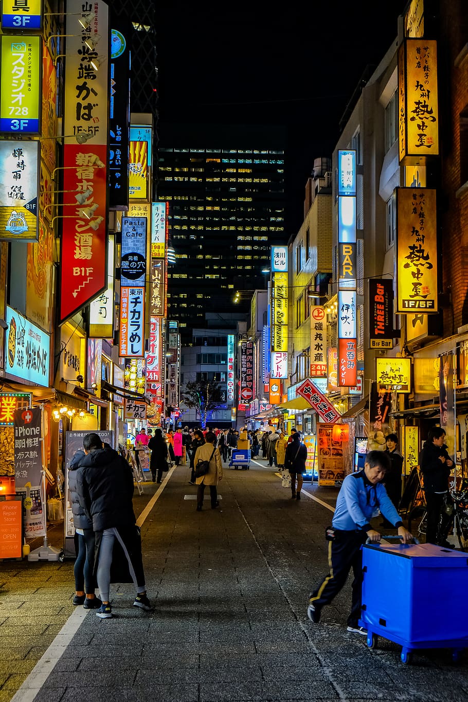 person, human, pedestrian, path, sidewalk, pavement, tokyo HD wallpaper