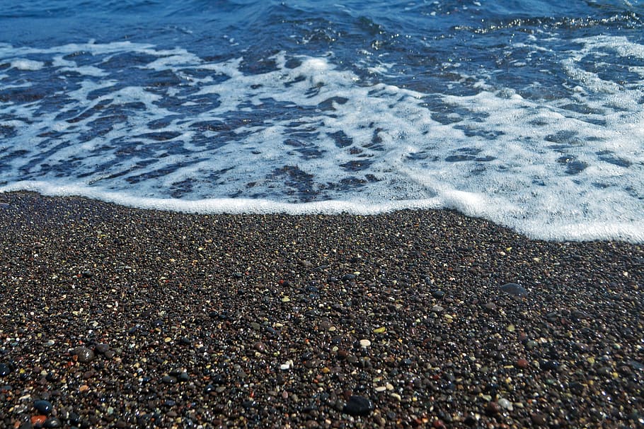 greece, koloumpos, ocean, sky, beach, colors, travel, blue HD wallpaper