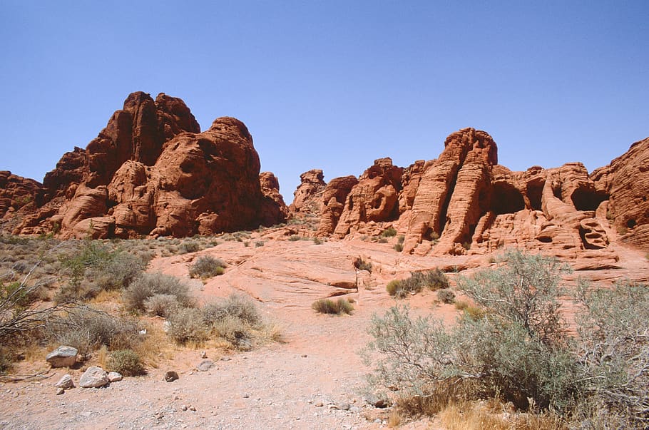 rock formation, rock - object, scenics - nature, sky, solid HD wallpaper