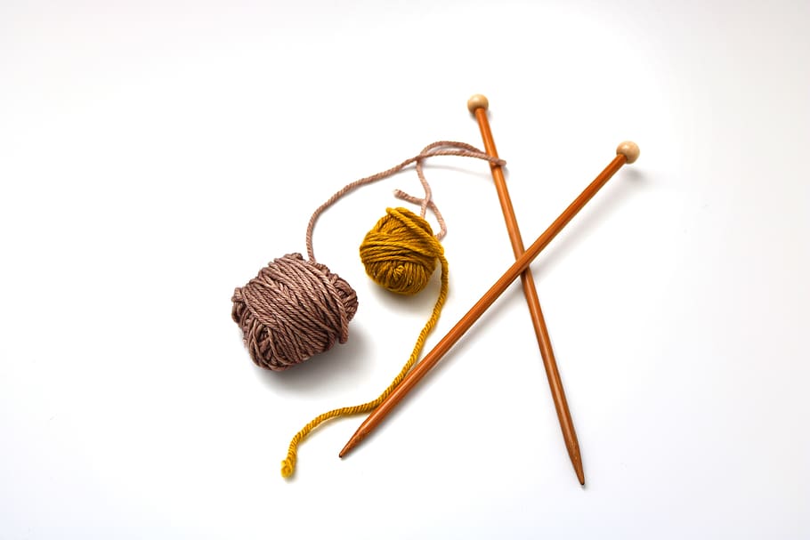 knitting, knitting needles, yarn, craft, winter, knitted, wool, HD wallpaper