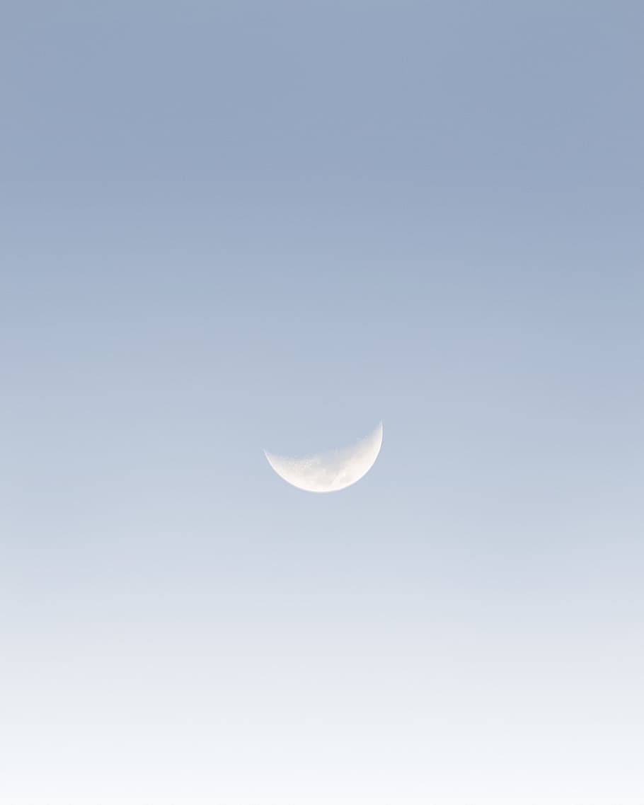 quarter moon, sky, space, clear sky, beauty in nature, astronomy HD wallpaper