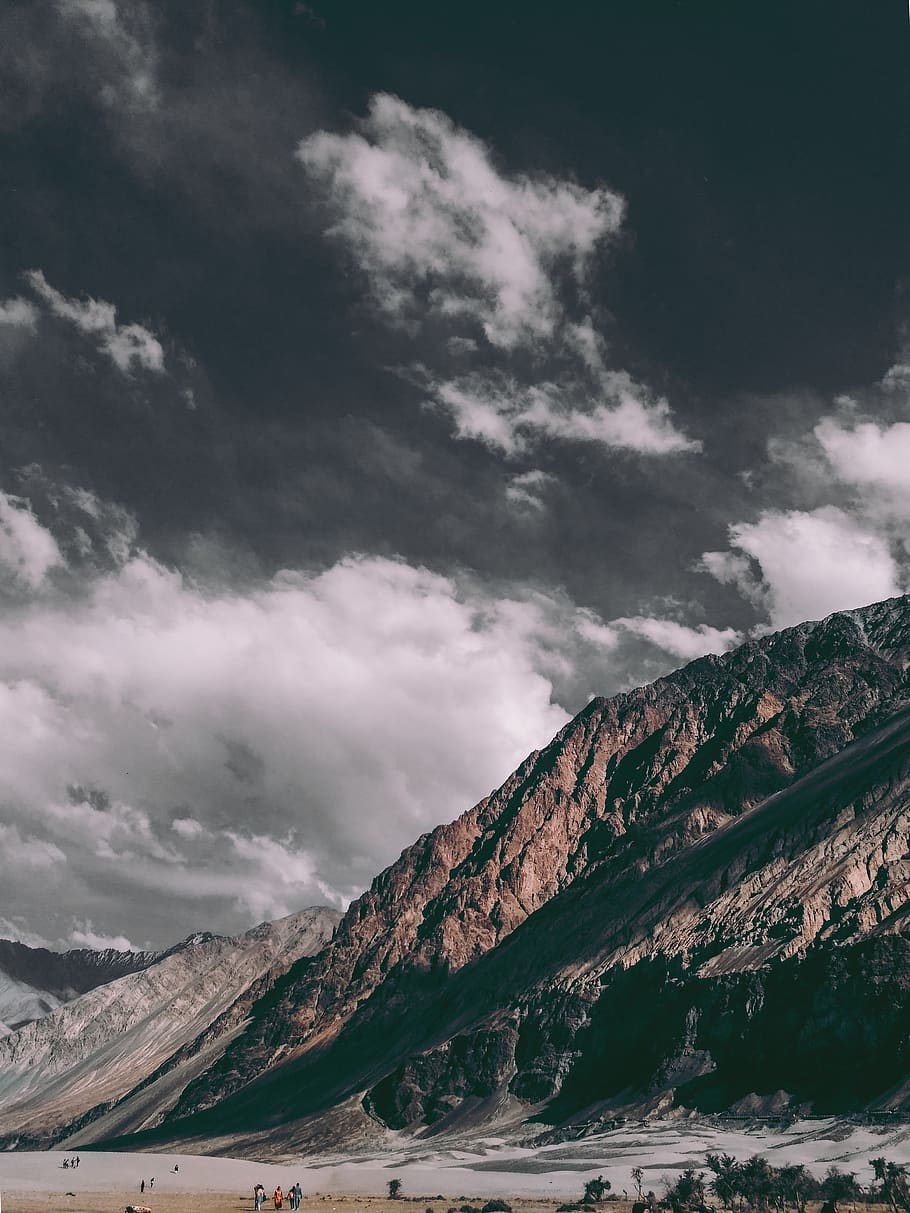 Mountain Underneath Clouds, adventure, daylight, landscape, nature HD wallpaper