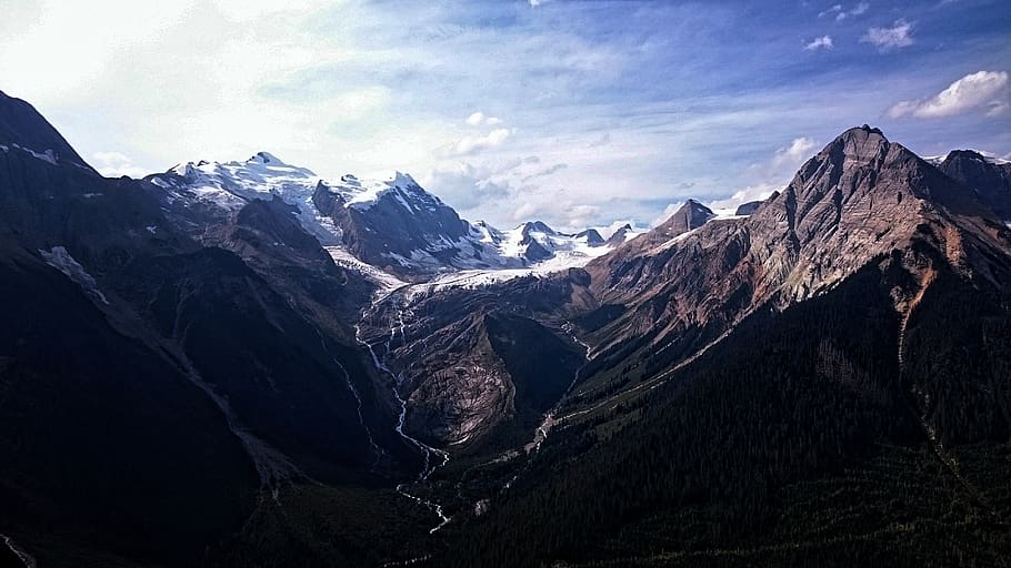 mountain, panoramic, nature, snow, landscape, glacier, view HD wallpaper