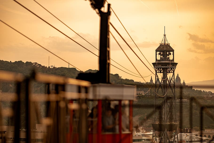 Selective Focus Photography of Cable Post, architecture, blur HD wallpaper