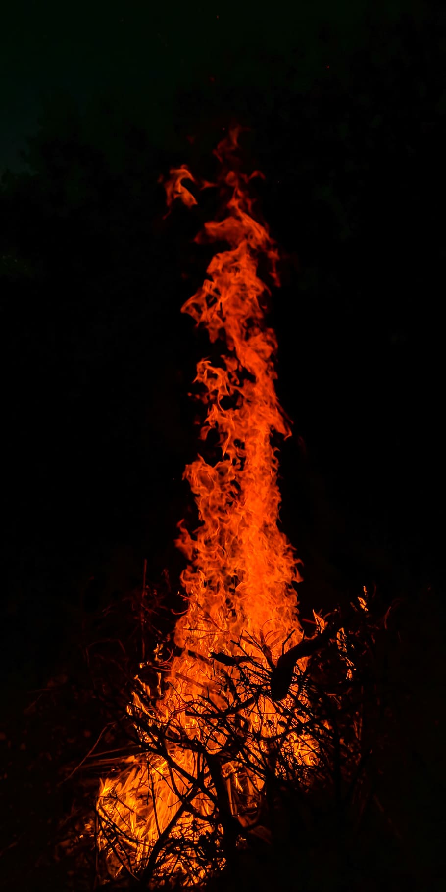 flaming fire, fire - natural phenomenon, burning, flame, heat - temperature HD wallpaper