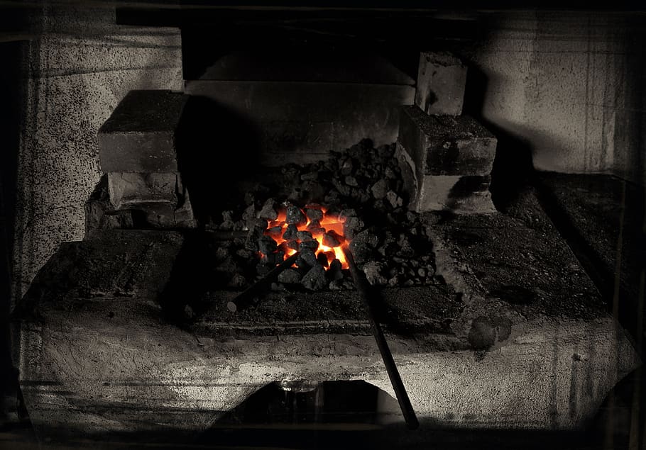 italy, ventimiglia, forge, fire, coal, burning, fire - natural phenomenon HD wallpaper