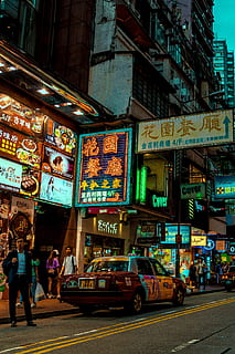 HD wallpaper: Cyberpunk Seoul, woman holding umbrella standing beside ...