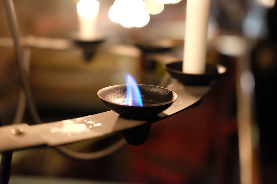 candelabra, light, candles, flame, candlestick, holder, burning, HD wallpaper