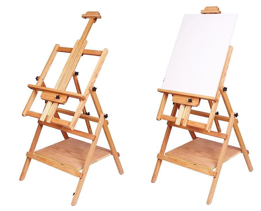 easel, wood, wooden, object, board, wood - material, cut out, HD wallpaper