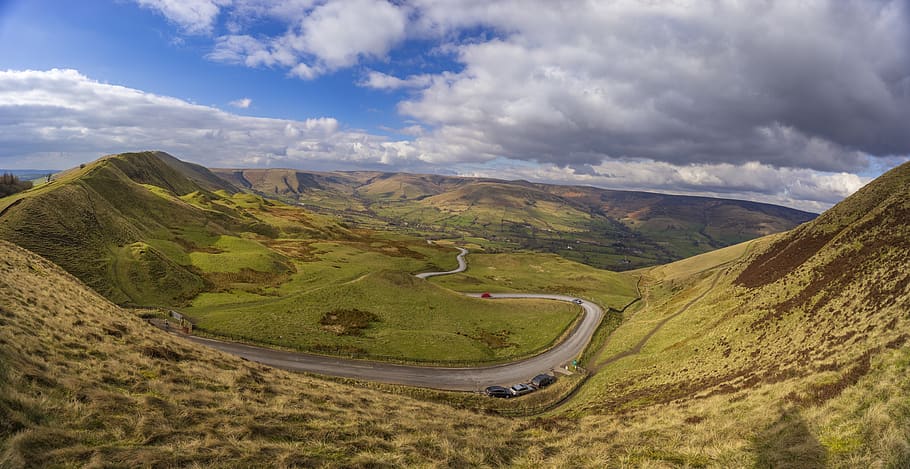 mam tor, high peak, castleton, derbyshire, united kingdom, landscape HD wallpaper