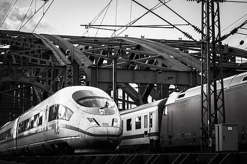 ice, train, bridge, railway, railway bridge, travel, vacations HD wallpaper
