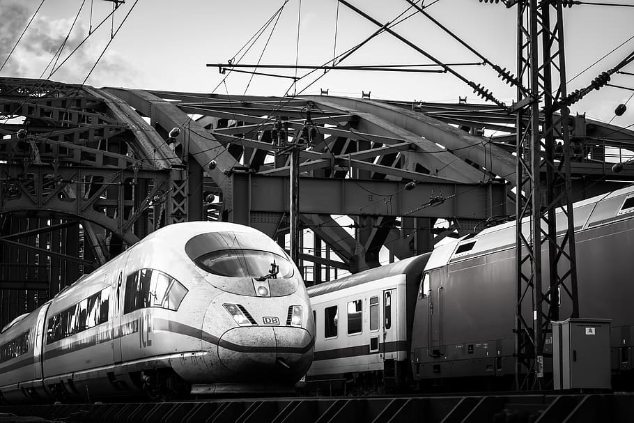 ice, train, bridge, railway, railway bridge, travel, vacations HD wallpaper