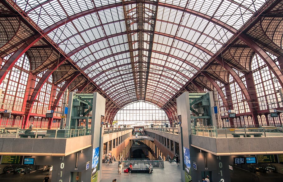 Photo of the Central Station in Belgium, antwerp, architecture HD wallpaper
