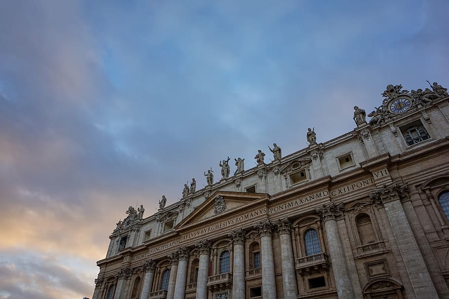 brown museum, architecture, town, downtown, urban, dome, vatican city HD wallpaper