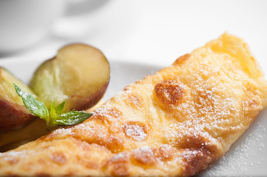 bread, apple, fruit, pie, sweets, food, breakfast, snack, sugar HD wallpaper