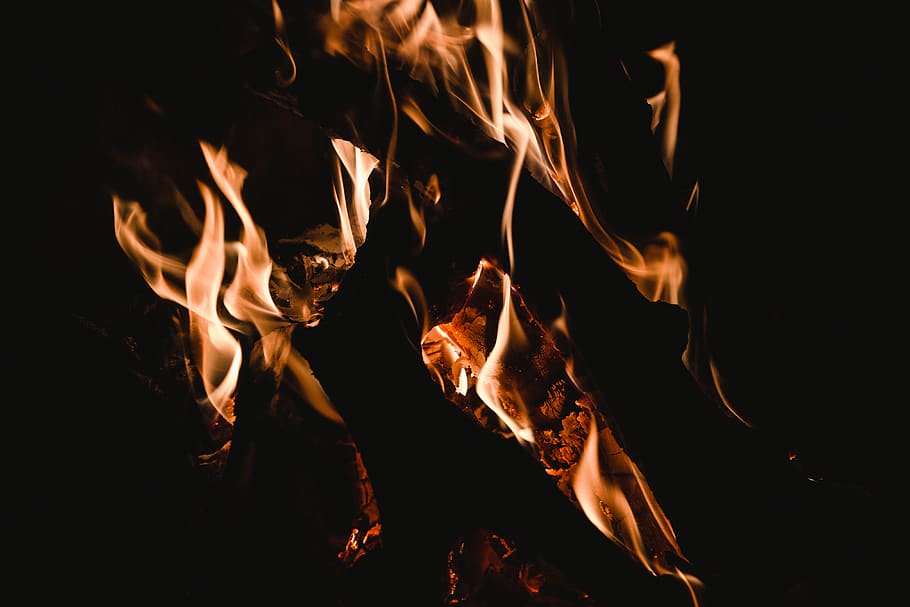 Flame Illustration, blaze, bonfire, burn, burning, danger, fireplace HD wallpaper