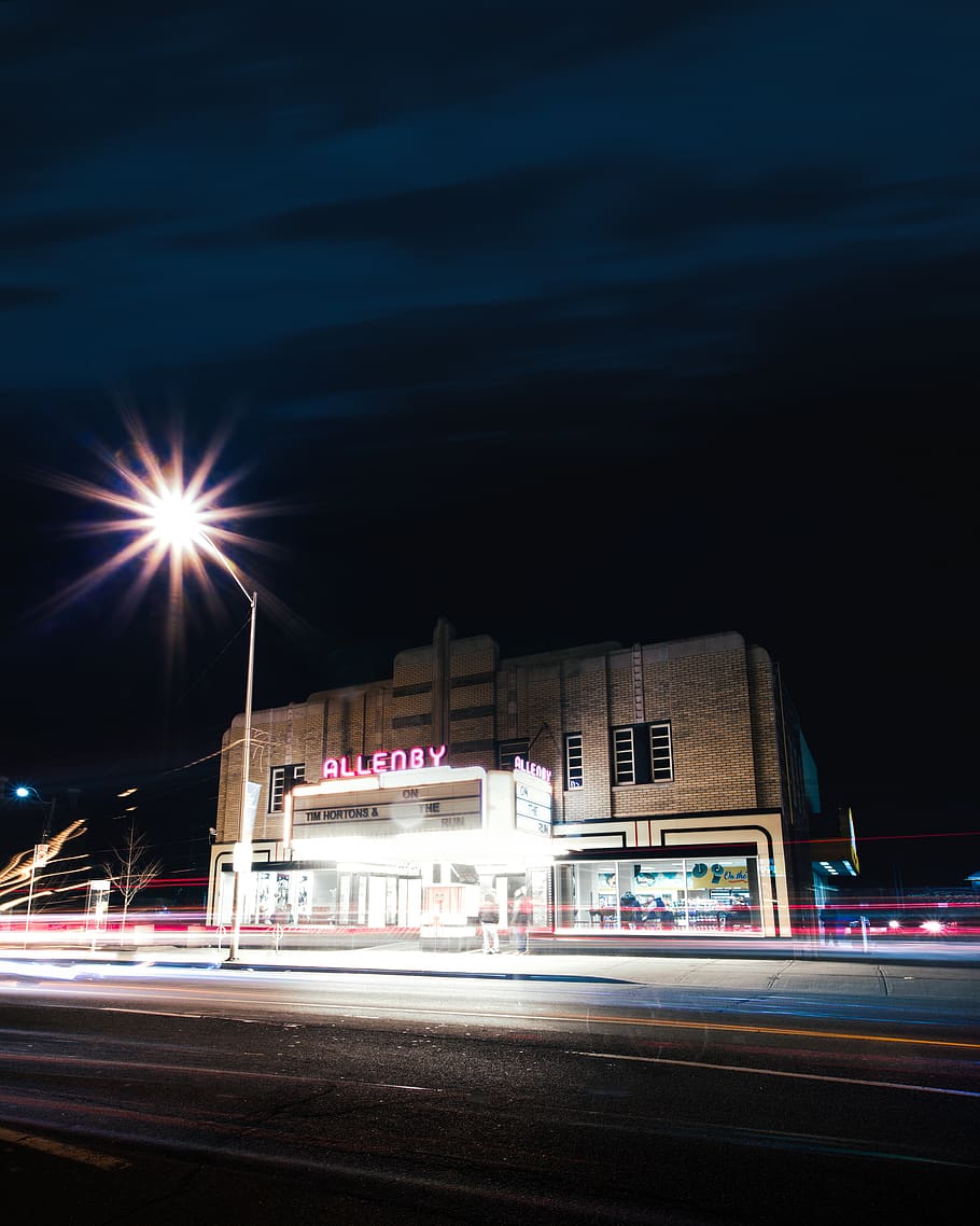 classic, building, architecture, night, urban, city, theatre HD wallpaper