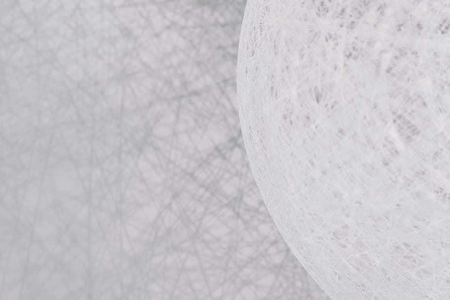 Details of designer lamps, light, snow, white color, close-up HD wallpaper