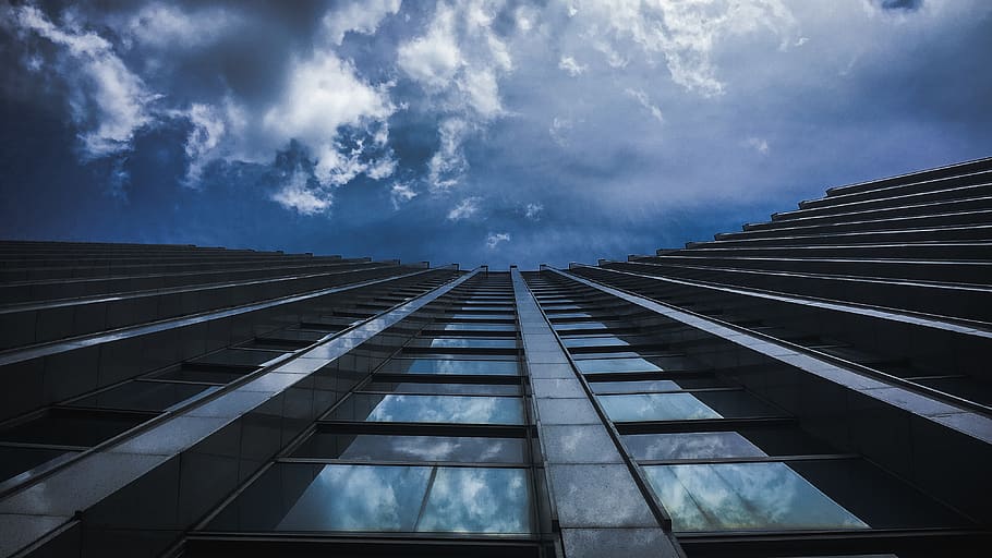 croatia, zagreb, sky, clouds, nature, business, windows, building HD wallpaper