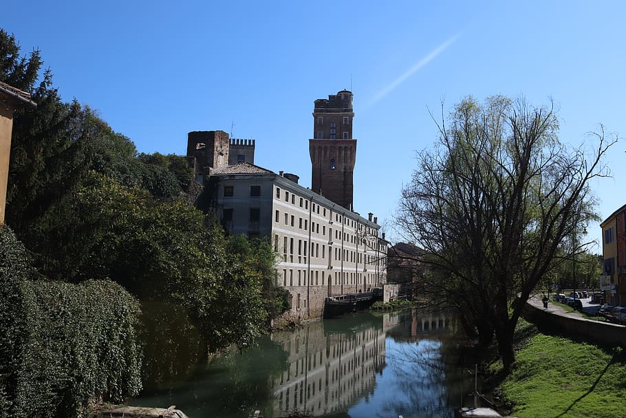 building, architecture, castle, fort, ditch, moat, person, human HD wallpaper