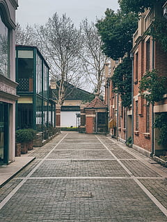 concrete surface, walkway, path, city, road, street, town, urban HD wallpaper