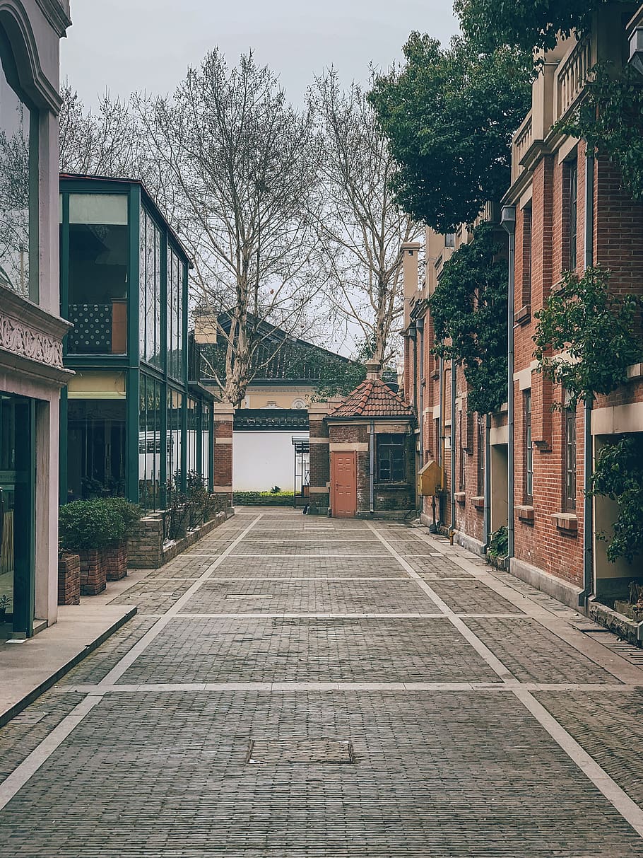 concrete surface, walkway, path, city, road, street, town, urban HD wallpaper