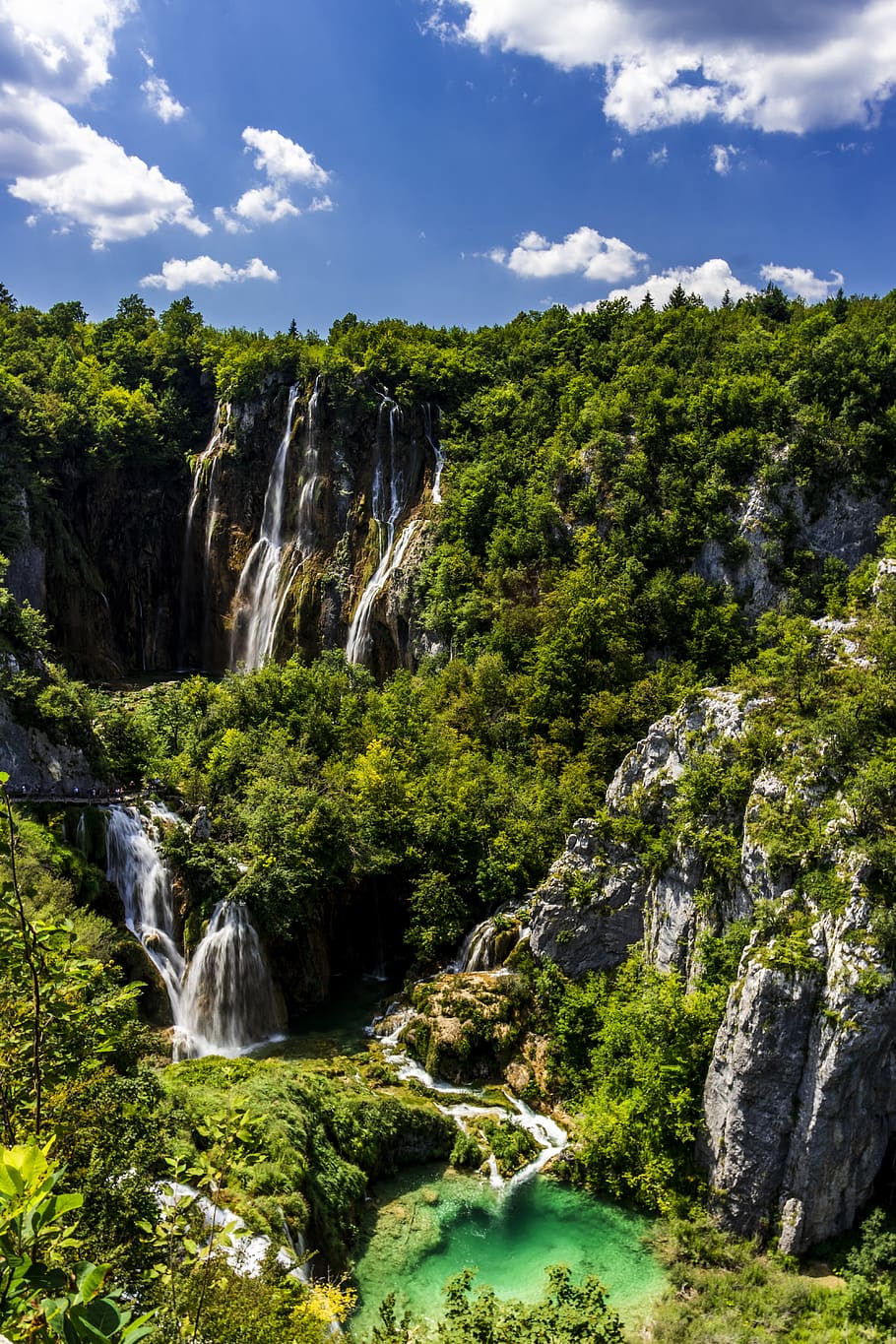 croatia, plitvice, cascade, water, nature, beauty in nature HD wallpaper