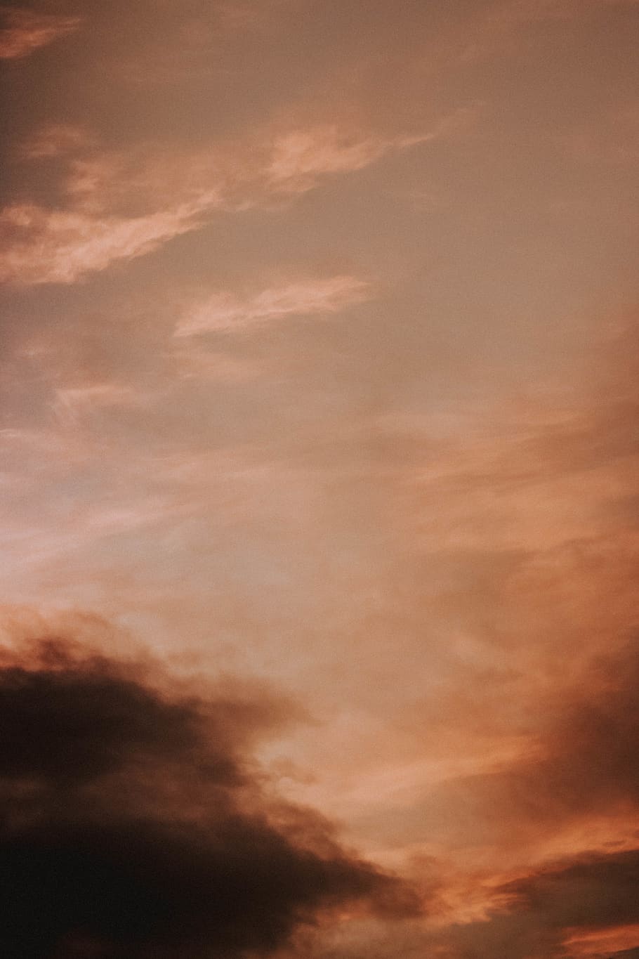 orange and white clouds, weather, nature, sky, outdoors, cumulus HD wallpaper