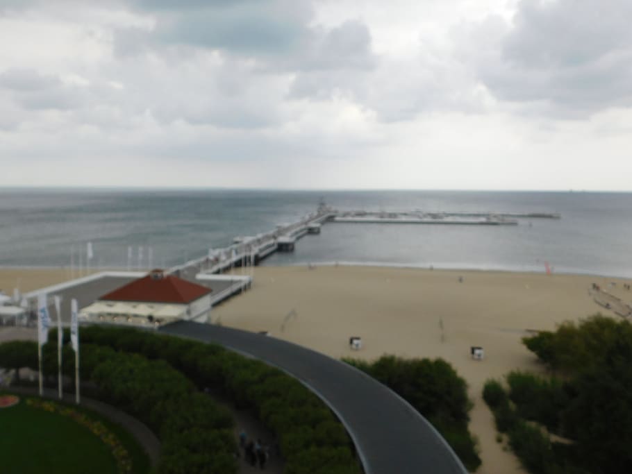 poland, sopot, water, horizon, sky, sea, cloud - sky, horizon over water HD wallpaper