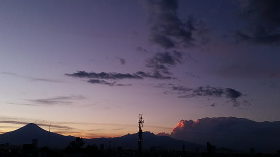 mexico, puebla, sky, cloud, tower, popocatepetl, iztaccihuatl HD wallpaper