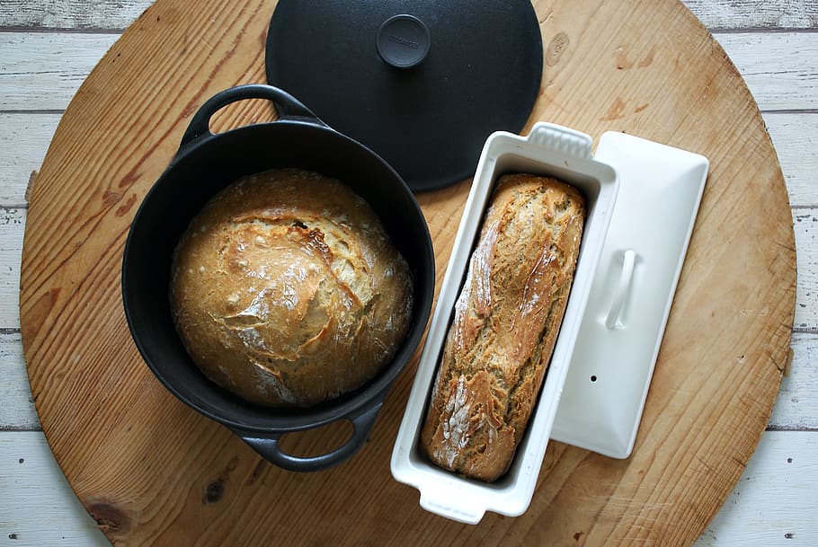 bread, pot bread, without kneading, no-knead-bread, bake, kitchen HD wallpaper