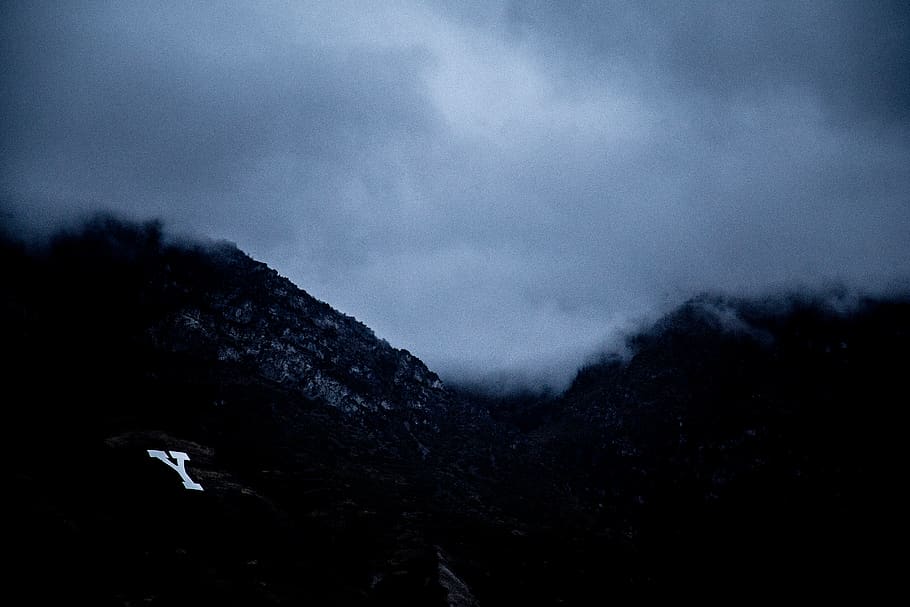 mountain covered with fogs, nature, outdoors, mountain range HD wallpaper