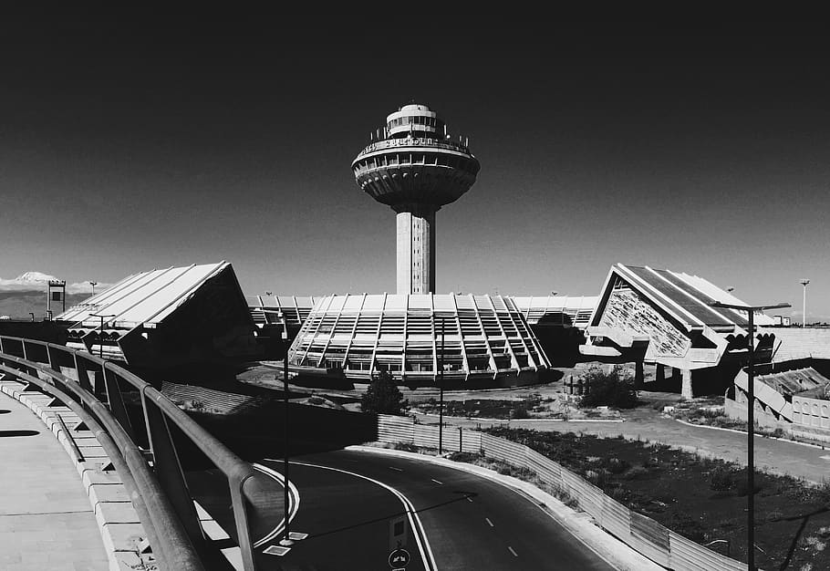 armenia, yerevan, zvartnots international airport, architecture
