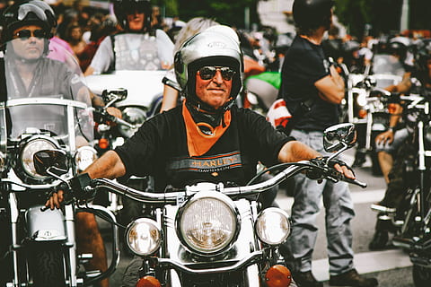 Photo of Man Driving Motorbike, asphalt, audience, biker, biking HD wallpaper