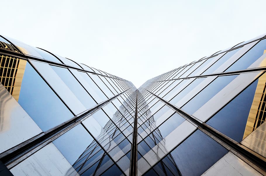 glass windows high-rise building, architecture, structure, city HD wallpaper