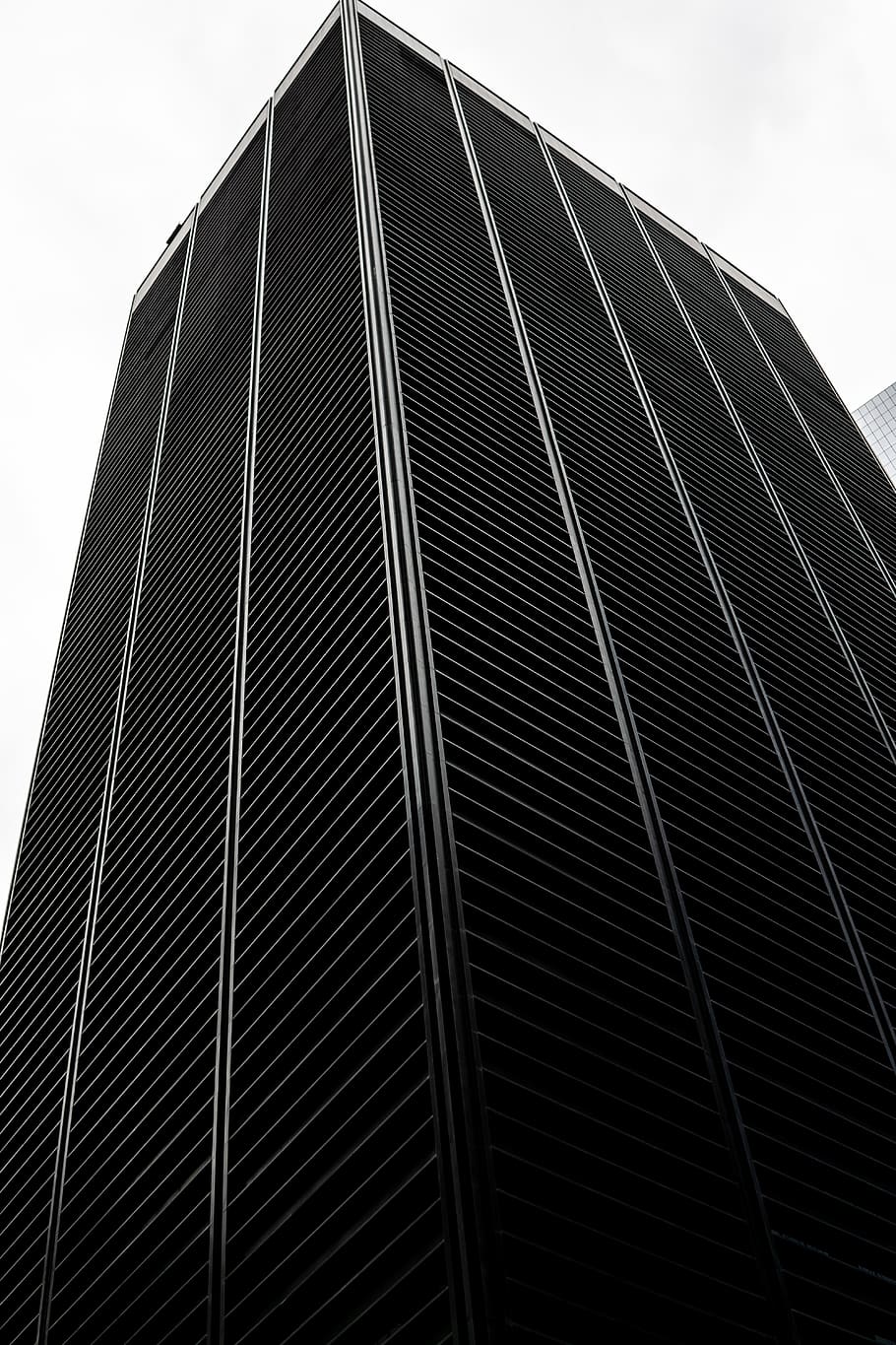 black and white window blinds, building, architecture, urban HD wallpaper