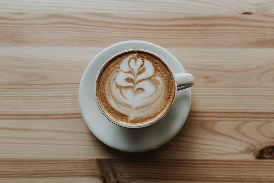 Coffee in White Ceramic Teacup on White Ceramic Suacer, beverage HD wallpaper