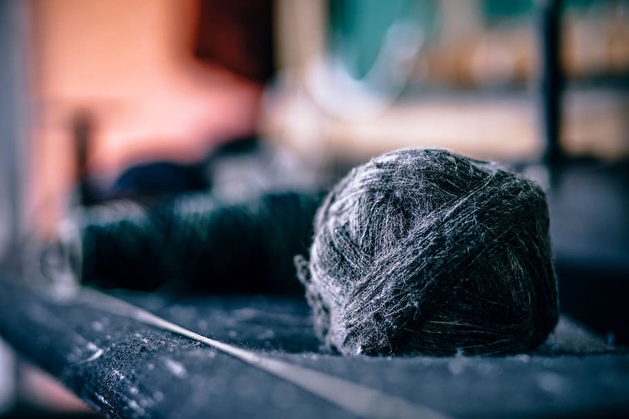 yarn, thread, sew, clothing, tie, blur, selective focus, focus on foreground HD wallpaper