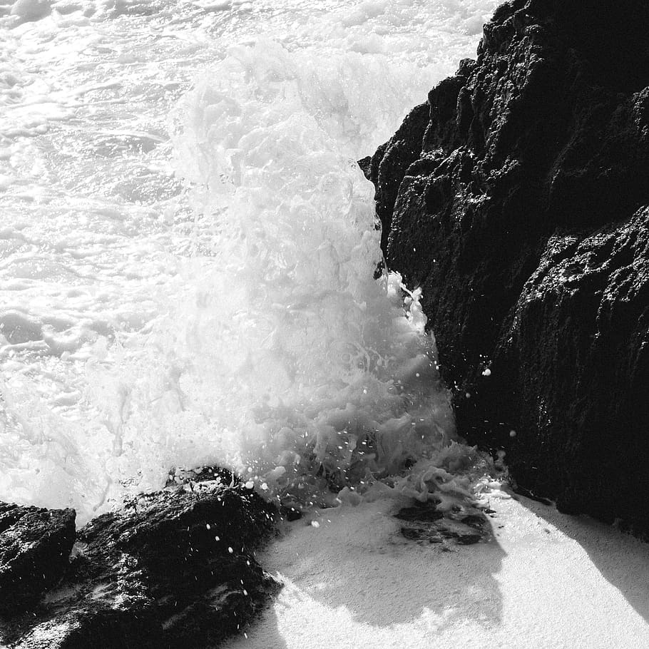 ocean, nature, water, sea, outdoors, sea waves, cliff, promontory HD wallpaper