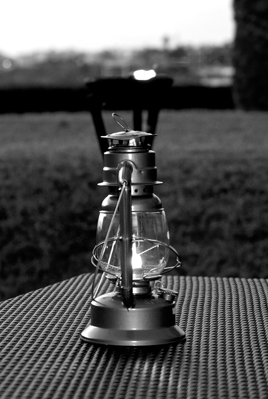 lamp, lantern, light, tripod, lampshade, headlight, spoke, machine HD wallpaper