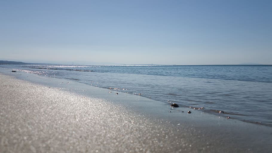 sea, water, beach, land, sand, beauty in nature, sky, scenics - nature HD wallpaper