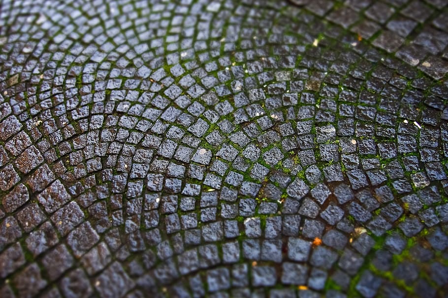 road, cobblestones, paving stones, patch, ground, texture, pavement HD wallpaper