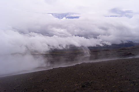 ecuador, cotopaxi, ambient, low visibility, nature, volcano HD wallpaper
