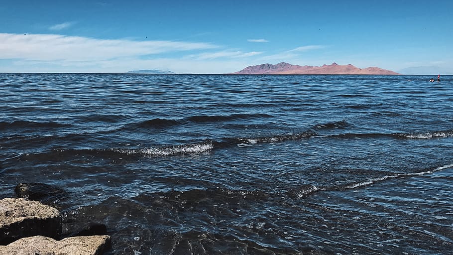 salt, lake, ocean, pond, mountain, landscape, nature, water HD wallpaper