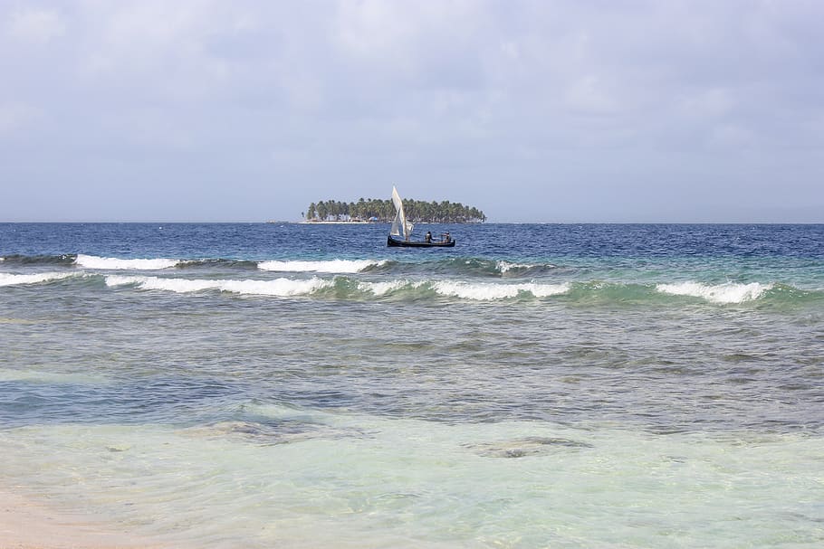 san-blas, panama, sea, kuna, indians, palms, island, beach HD wallpaper