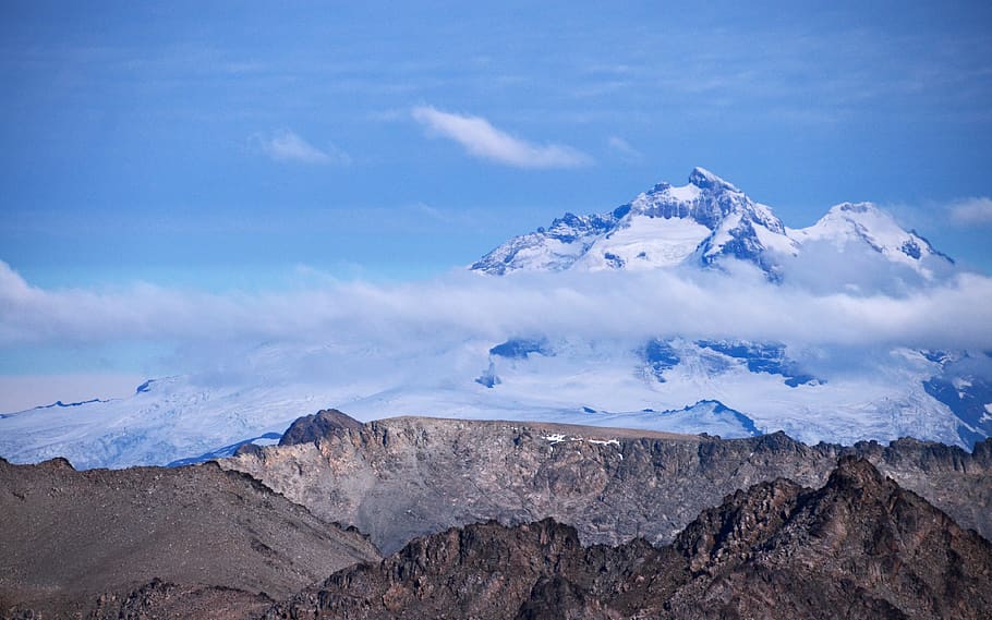 argentina, refugio lynch, mountain, sky, clouds, cerro tronador HD wallpaper