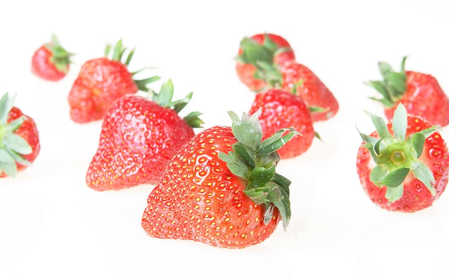 strawberries, strawberry, close-up, closeup, diet, dieting HD wallpaper