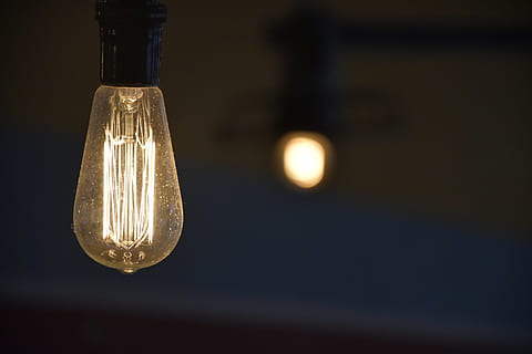 turned-on light bulb, lightbulb, lamp, lighting, light fixture HD wallpaper