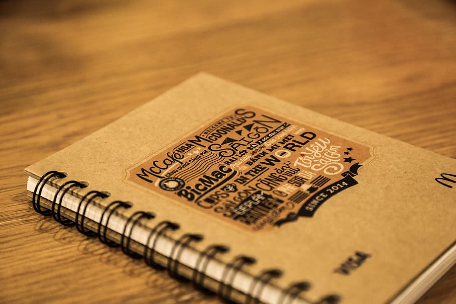 Mcdonald Ring Bind Book on Table, depth of field, mcdonalds, notebook HD wallpaper
